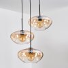 Mertola hanging light, globe light black, 3-light sources