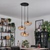 Mertola hanging light, globe light black, 3-light sources