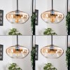 Mertola hanging light, globe light black, 3-light sources