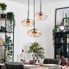 Mertola hanging light, globe light black, 3-light sources