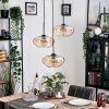 Mertola hanging light, globe light black, 3-light sources