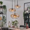 Mertola hanging light, globe light black, 3-light sources