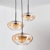 Mertola hanging light, globe light black, 3-light sources