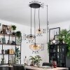 Mertola hanging light, globe light black, 3-light sources