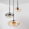 Mertola hanging light, globe light black, 3-light sources