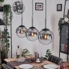 Gastor hanging light, globe light black, 3-light sources