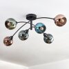 Linneryd ceiling light, globe light black, 6-light sources