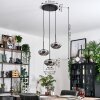 Mertola hanging light, globe light black, 3-light sources