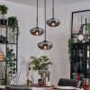 Mertola hanging light, globe light black, 3-light sources