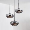 Mertola hanging light, globe light black, 3-light sources