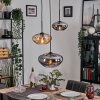 Mertola hanging light, globe light black, 3-light sources