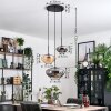 Mertola hanging light, globe light black, 3-light sources