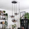 Mertola hanging light, globe light black, 3-light sources