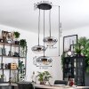 Mertola hanging light, globe light black, 3-light sources