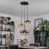 Mertola hanging light, globe light black, 3-light sources