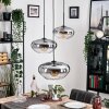 Mertola hanging light, globe light black, 3-light sources