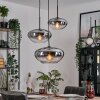 Mertola hanging light, globe light black, 3-light sources