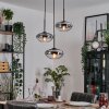 Mertola hanging light, globe light black, 3-light sources