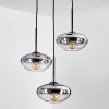 Mertola hanging light, globe light black, 3-light sources