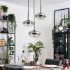 Mertola hanging light, globe light black, 3-light sources