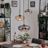 Mertola hanging light, globe light black, 3-light sources