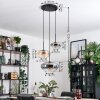 Mertola hanging light, globe light black, 3-light sources