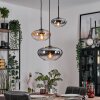 Mertola hanging light, globe light black, 3-light sources