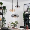 Mertola hanging light, globe light black, 3-light sources