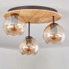 Koyoto ceiling light, globe light 40 cm Ecru, black, 3-light sources