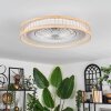 Benasal ceiling light, Ceiling fan light Ecru, white, 1-light source, Remote control