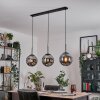 Gastor hanging light, globe light black, 3-light sources