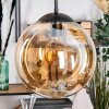 Gastor hanging light, globe light 45 cm black, 5-light sources