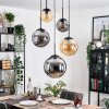 Gastor hanging light, globe light 45 cm black, 5-light sources