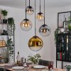 Gastor hanging light, globe light 45 cm black, 5-light sources