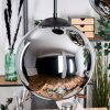 Gastor hanging light, globe light 45 cm black, 5-light sources