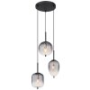 Globo lighting ATTILA hanging light black, 3-light sources