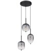 Globo lighting ATTILA hanging light black, 3-light sources