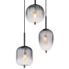 Globo lighting ATTILA hanging light black, 3-light sources