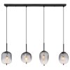 Globo lighting ATTILA hanging light black, 4-light sources