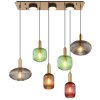 Globo lighting NORMY hanging light brass, 6-light sources