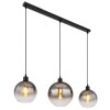 Globo lighting Newcastle hanging light black, 3-light sources