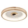 Globo lighting Gatian Ceiling fan light LED dark brown, white, 1-light source, Remote control