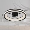 Globo lighting Gatian Ceiling fan light LED black, 1-light source, Remote control