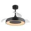 Globo lighting Elina Ceiling fan light LED grey, 1-light source, Remote control, Colour changer