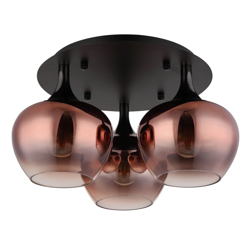 Globo lighting Maxy ceiling light chrome, black, 3-light sources