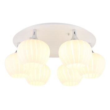 Globo lighting Maxy ceiling light chrome, white, 6-light sources