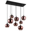 Globo lighting Maxy hanging light chrome, black, 8-light sources