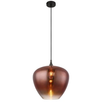 Globo lighting Maxy hanging light chrome, black, 1-light source