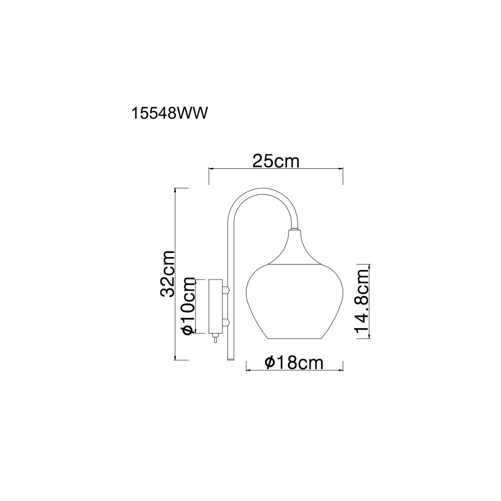 Globo lighting Maxy wall light chrome, white, 1-light source