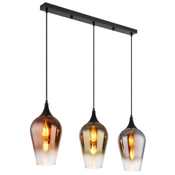 Globo lighting Lavus hanging light black, 3-light sources